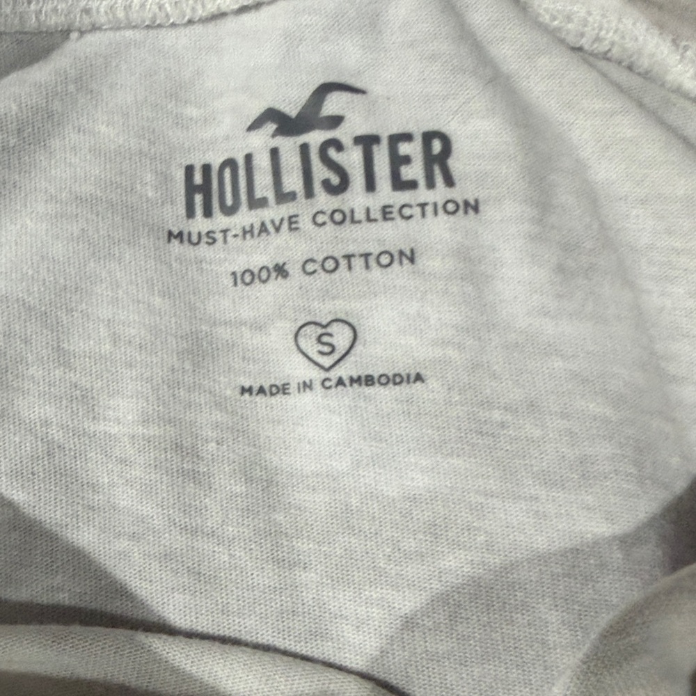 Hollister Light Gray Cotton Tee